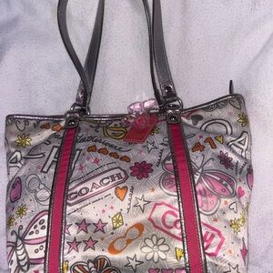Coach Graffiti Butterfly Tote Bag